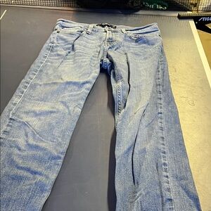 Hollister Women's Light Blue Straight Leg Jeans